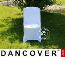 Couverture de chaise extensible, 48x43x89cm, Blanc (10 pcs)
